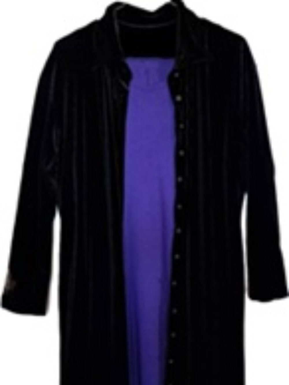 Black Velvet Duster Coatdress 8/10/12